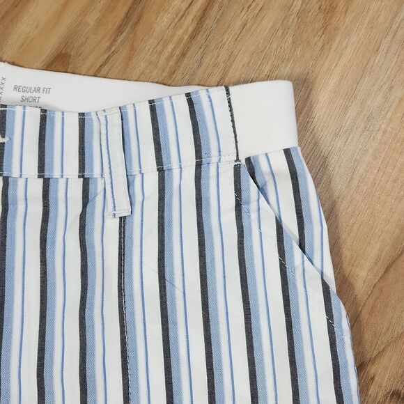 🔺️Lee Blue & White Striped Mid-Rise Cargo Shorts Size 10 - Picture 7 of 11
